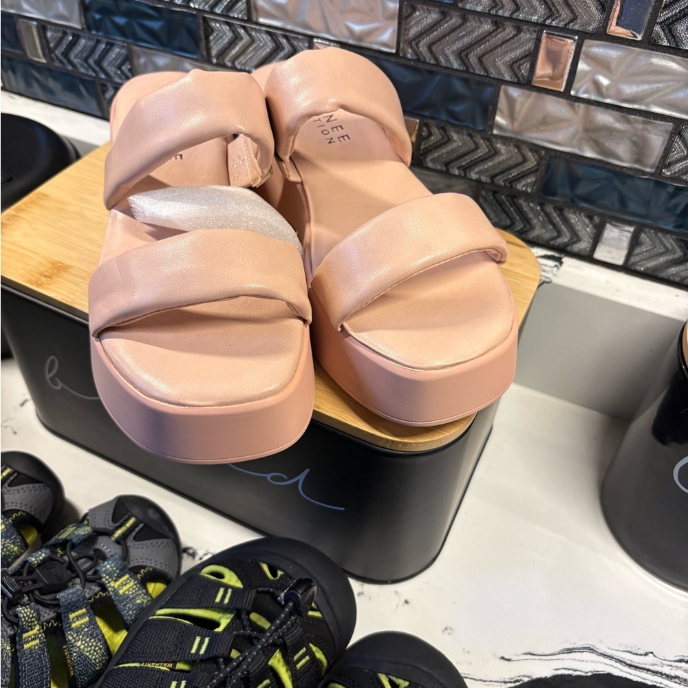 Journee Collection Blush and Silver Sandals